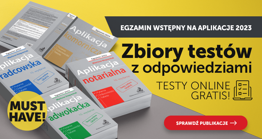 Egzamin wstępny na aplikacje prawnicze 2023