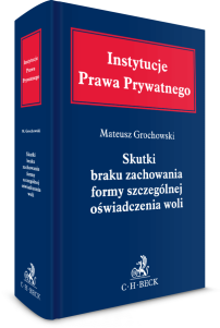 Skutki braku zachowania formy szczególnej oświadczenia woli