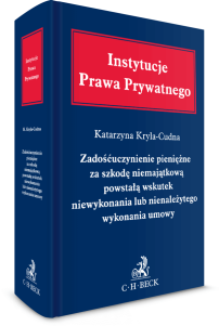 Zadośćuczynienie pieniężne za szkodę niemajątkową powstałą wskutek niewykonania lub nienależytego wykonania umowy