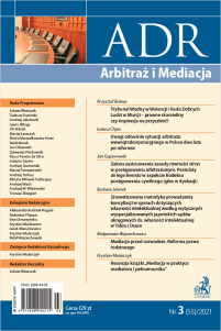ADR Arbitraż i Mediacja - kwartalnik Nr 3/2021