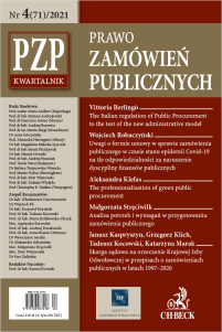 PZP Prawo Zamówień Publicznych - kwartalnik Nr 4/2021