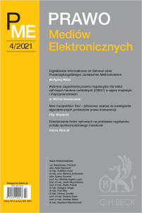 Prawo Mediów Elektronicznych Nr 4/2021