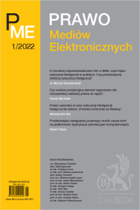 Prawo Mediów Elektronicznych Nr 1/2022