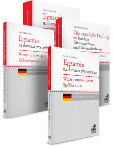 PAKIET: Egzamin na tłumacza przysięgłego – język niemiecki (4 poradniki)