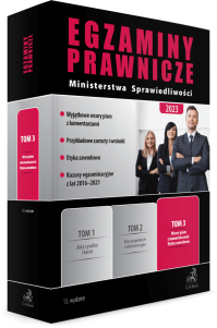 Egzaminy prawnicze Ministerstwa Sprawiedliwości 2023. Tom 3. Wzory pism z komentarzami. Etyka zawodowa