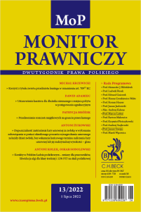 Monitor Prawniczy Nr 13/2022