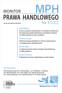 Monitor Prawa Handlowego Nr 1/2022