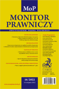 Monitor Prawniczy Nr 16/2022