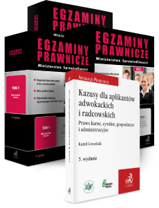 PAKIET: Egzaminy Prawnicze Ministerstwa Sprawiedliwości 2023. Tom 1-3 + Kazusy dla aplikantów radcowskich i adwokackich