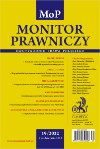 Monitor Prawniczy Nr 19/2022