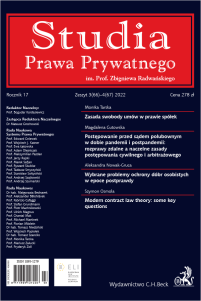 Studia Prawa Prywatnego. Zeszyt 3-4/2022