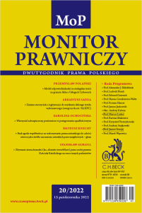 Monitor Prawniczy Nr 20/2022