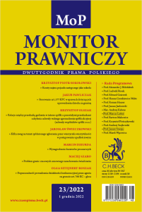 Monitor Prawniczy Nr 23/2022