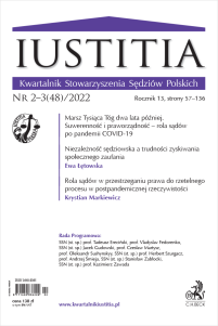 Iustitia. Kwartalnik Stowarzyszenia Sędziów Polskich Nr 2-3/2022