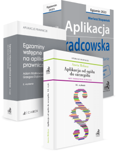 PAKIET: Aplikacja radcowska 2023 + Aplikacja od ogółu do szczegółu + Egzaminy wstępne na aplikacje prawnicze