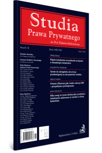 Studia Prawa Prywatnego. Zeszyt 1/2023