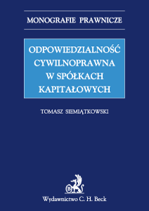 Odpowiedzialność cywilnoprawna w spółkach kapitałowych