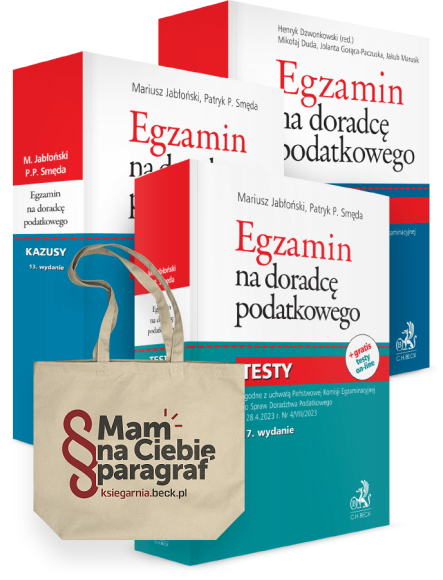 PAKIET: Egzamin na doradcę podatkowego. Testy + Kazusy + Pytania otwarte
