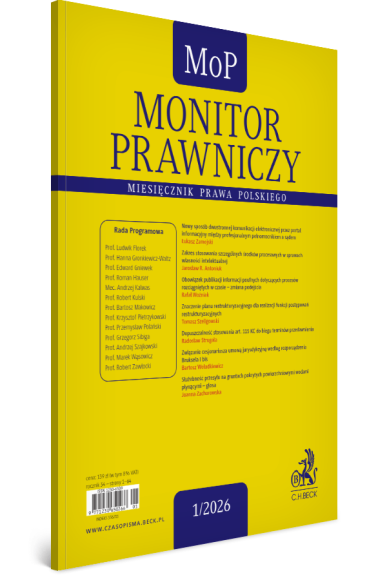 Monitor Prawniczy Nr 1/2026
