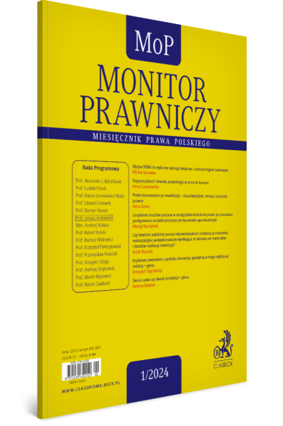 Monitor Prawniczy Nr 1/2024
