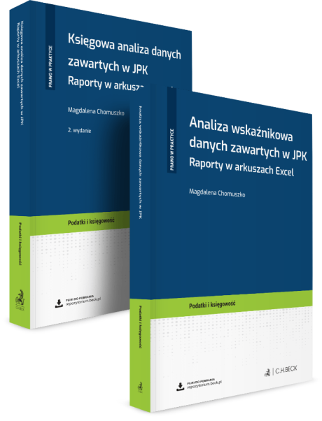 PAKIET: Księgowa i wskaźnikowa analiza danych zawartych w JPK. Raporty w arkuszach Excel