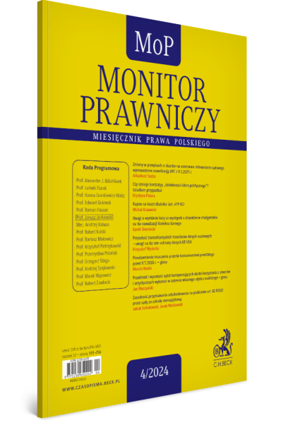 Monitor Prawniczy Nr 4/2024