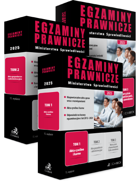 PAKIET: Egzaminy Prawnicze Ministerstwa Sprawiedliwości 2025. Tom 1-3