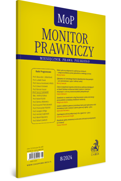 Monitor Prawniczy Nr 8/2024