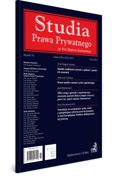 Studia Prawa Prywatnego. Zeszyt 3-4/2024