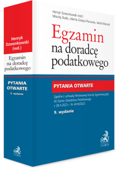 Egzamin na doradcę podatkowego. Pytania otwarte