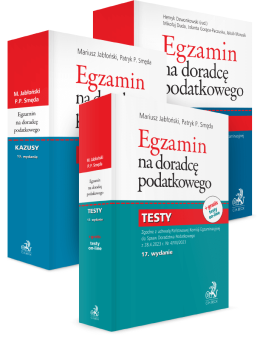 PAKIET: Egzamin na doradcę podatkowego. Testy + Kazusy + Pytania otwarte