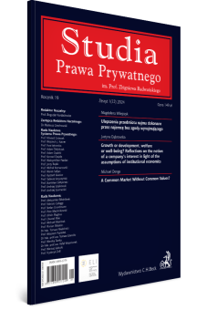 Studia Prawa Prywatnego. Zeszyt 1/2024