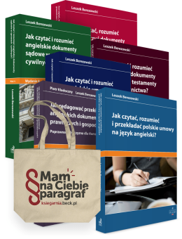 PAKIET: Jak czytać, rozumieć, tłumaczyć i redagować umowy, dokumenty i pisma w języku angielskim? 6 praktycznych przewodników