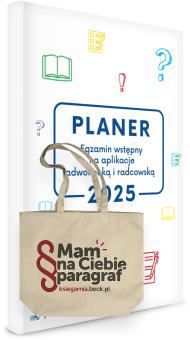 PLANER. Egzamin wstępny na aplikacje adwokacką i radcowską 2025