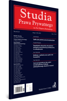 Studia Prawa Prywatnego. Zeszyt 1/2025