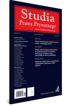 Studia Prawa Prywatnego. Zeszyt 2/2025