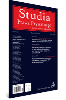 Studia Prawa Prywatnego. Zeszyt 1/2026