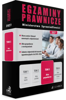 Egzaminy Prawnicze Ministerstwa Sprawiedliwości 2027. Tom 3. Akta gospodarcze