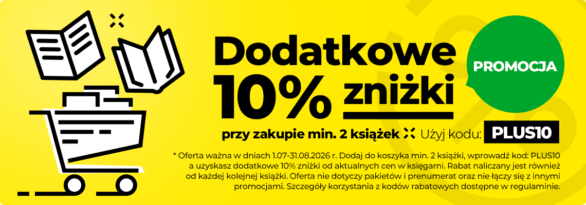 Dodatkowe 10% rabatu przy zakupie min. 2 książek. Dodaj do koszyka wybrane książki i użyj kodu: PLUS10. Promocja ważna do 31 sierpnia 2026 r. Dodatkowe 10% rabatu przy zakupie min. 2 książek. Dodaj do koszyka wybrane książki i użyj kodu: PLUS10. Promocja ważna do 31 sierpnia 2026 r.