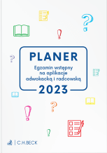 PLANER. Egzamin wstępny na aplikacje adwokacką i radcowską 2023